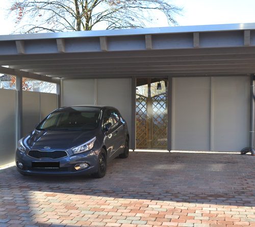 Doppelcarport als Flachdach in Oelde