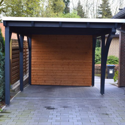 Flachdachcarport mit Abstellraum in Verl