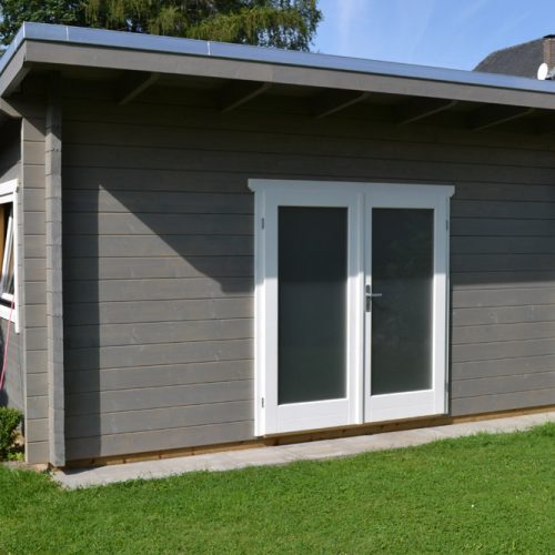 Pultdachgartenhaus aus 70mm Blockbohle in Gütersloh