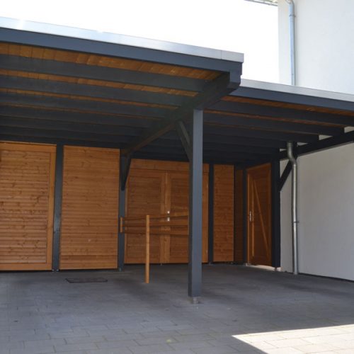 Doppelcarport mit Abstellräumen in Beckum