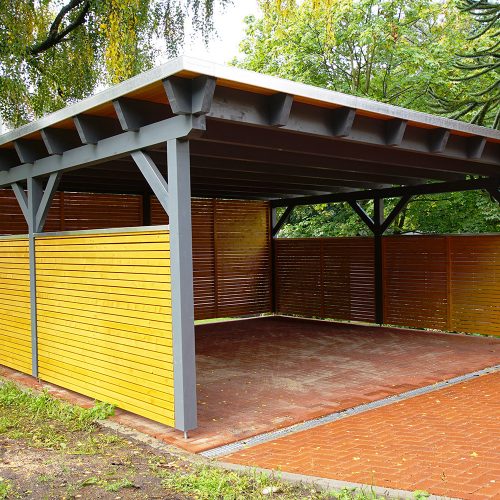 Doppelcarport als Flachdach in Bethel